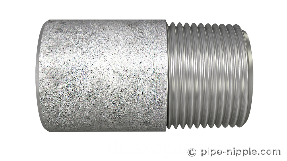 Verzinkter Einschrauben-Rohrnippel Galvanized Single screw Pipe Nipple